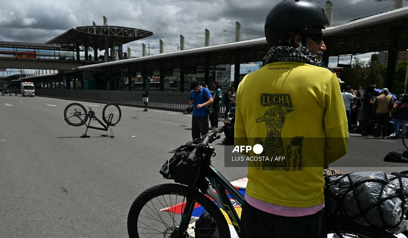 Bloqueos en Bogotá en el paro nacional
