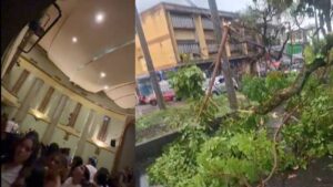 Fuerte aguacero en Ibagué ocasiona daños en el Teatro Tolima, caída de árboles y afectación en red semafórica